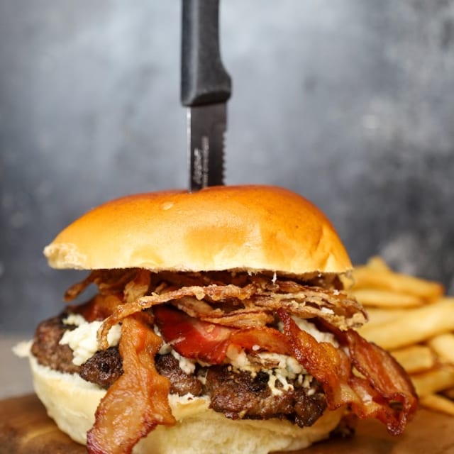 Bacon Bleu Burger.