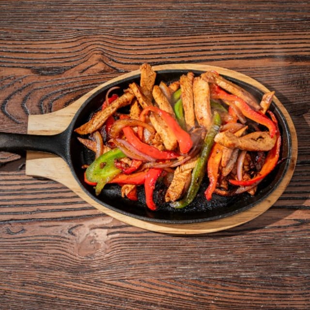 Chicken or Steak Fajitas.