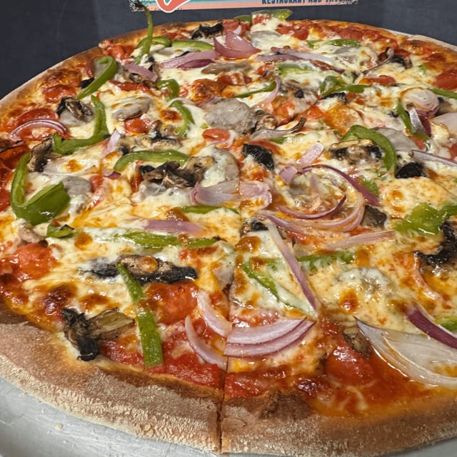The Works Pizza.