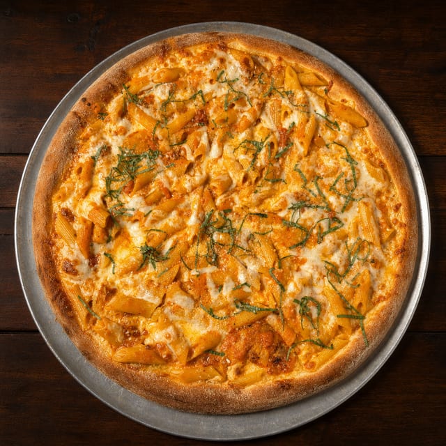Penne Vodka Pizza.