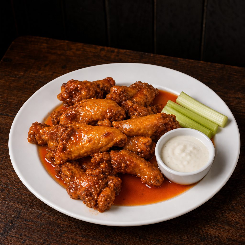 Gleason's Signature Hot & Honey Wings.