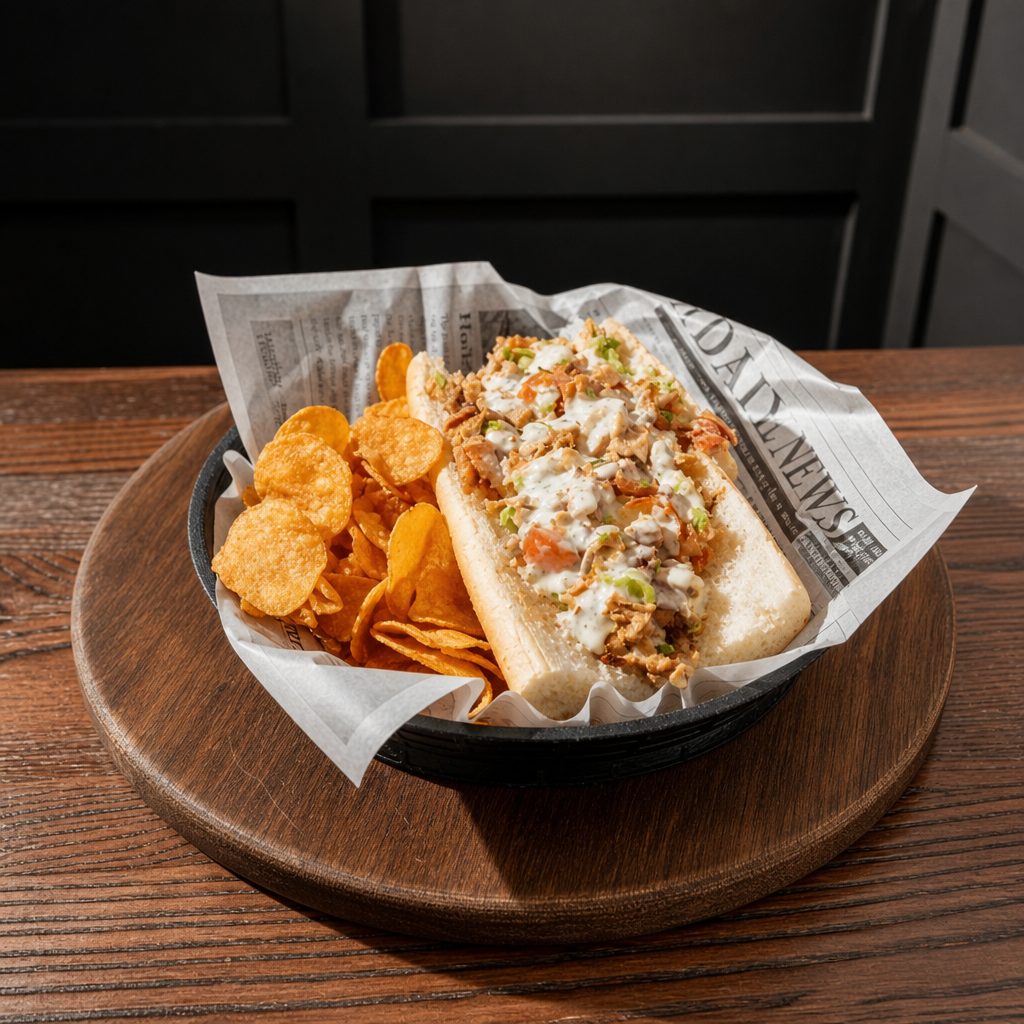 E House Chicken Special Sandwich.