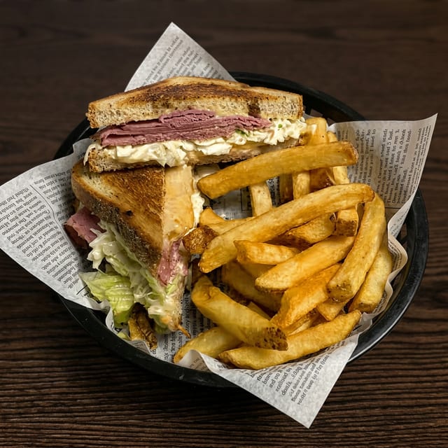 Corned Beef Reuben Sandwich.