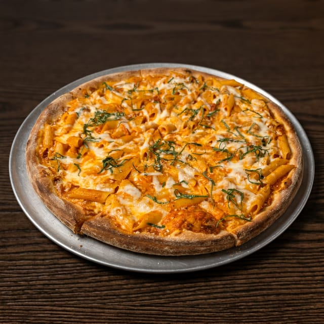 Penne Vodka Pizza.