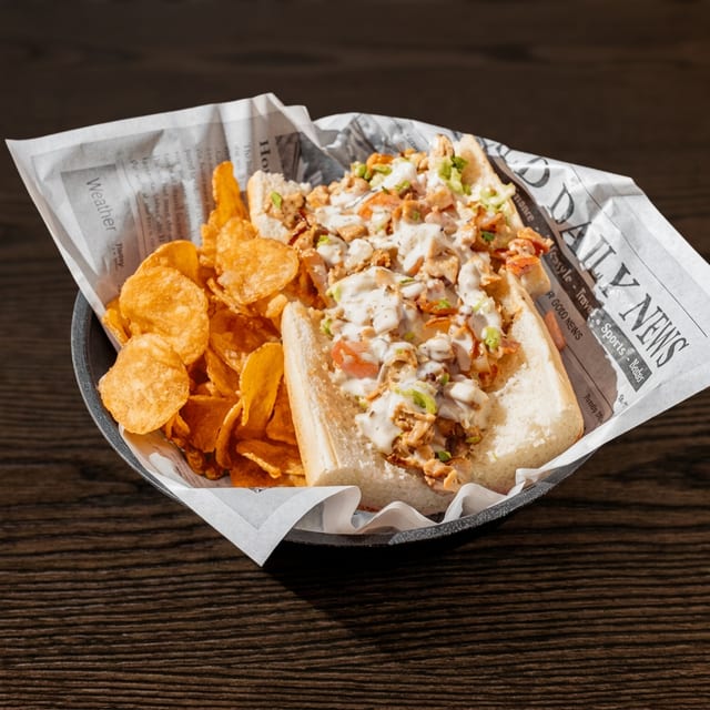 E House Chicken Special Sandwich.